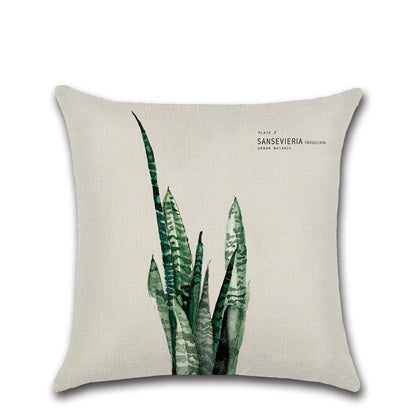 Dwelliy Elegant Flax Leaf Pillow Cover