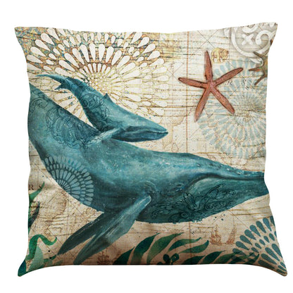 Dwelliy Coastal Print Throw Pillow Covers