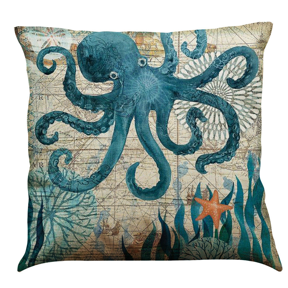 Dwelliy Coastal Print Throw Pillow Covers