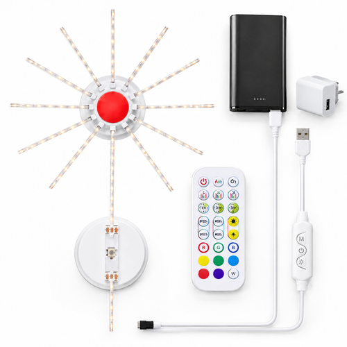 Firework LED Strip Lights with Music Sync RGB Remote Control