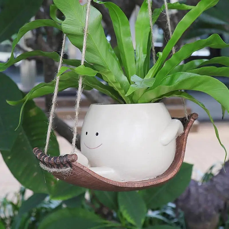 Flower Pot Swing Face-Garden Accessories