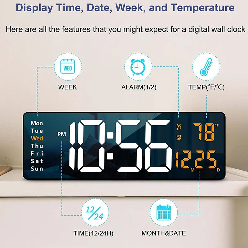 Dwelliy Wall-mounted Digital Clock