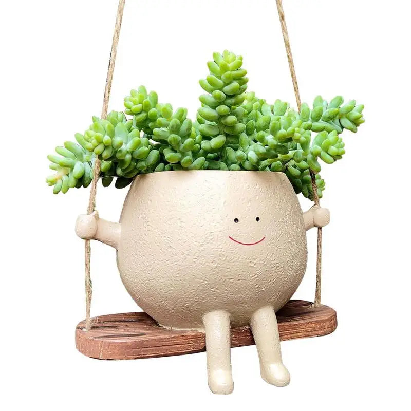 Flower Pot Swing Face-Garden Accessories