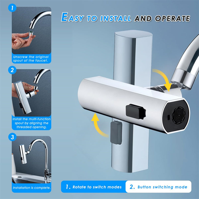 Dwelliy 360° Rotating Waterfall Faucet